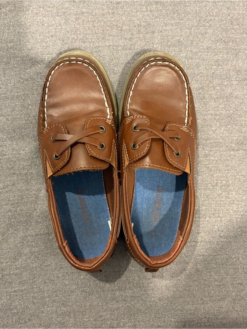 Carter's Brown Boys Boat Shoes. Size 1M. Excellent condition.